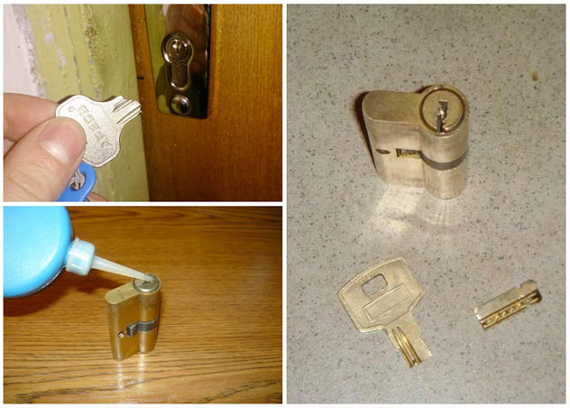 Сломался ключ в сердцевине замка